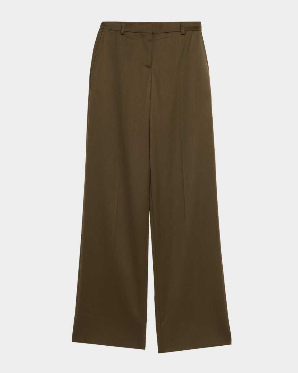Tailored Wool Wide-Leg Trousers